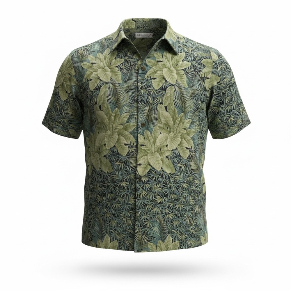 Tori Richard Olive and Sage Floral Shirt